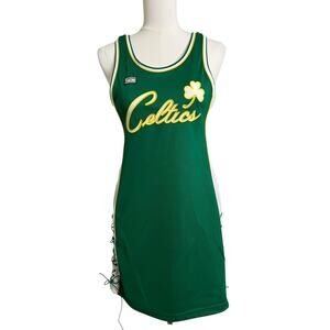 Boston Celtics Jersey Dress Womens Medium Green NBA Basketball Hardwood Classics